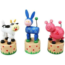 Keycraft Kids Krafts Farm Push Puppet Art.WD11 Koka Lelles Pirkstiņam,1 gab.