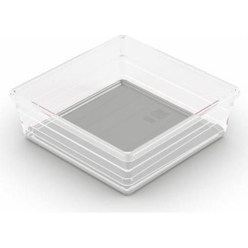 KIS Kastīte Sistemo Organizer 6 15 x 15 x 5 cm caurspīdīga/gaiši pelēka