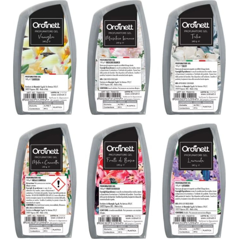 Ordinett Aromatizēta gaisa atsvaidzinātāja želeja 140g asorti