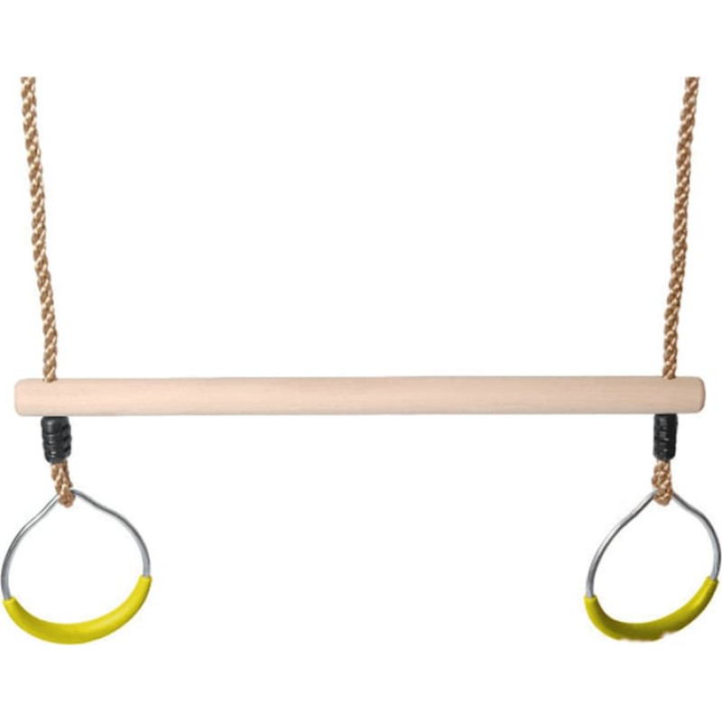 Trapece ar metāla riņķiem (dzeltenā krāsā)