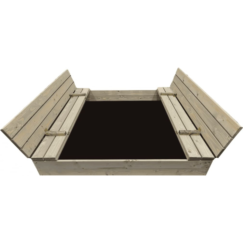 Koka smilšu kaste ar ģeotekstila paklāju Bonus Orbis, 140x140 cm, pelēka