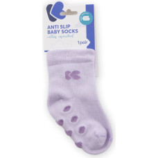 Baby socks with embossed bottom Purple 0-6m