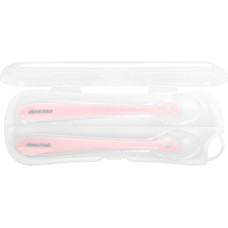 Silicone spoons in a case 2pcs Pink