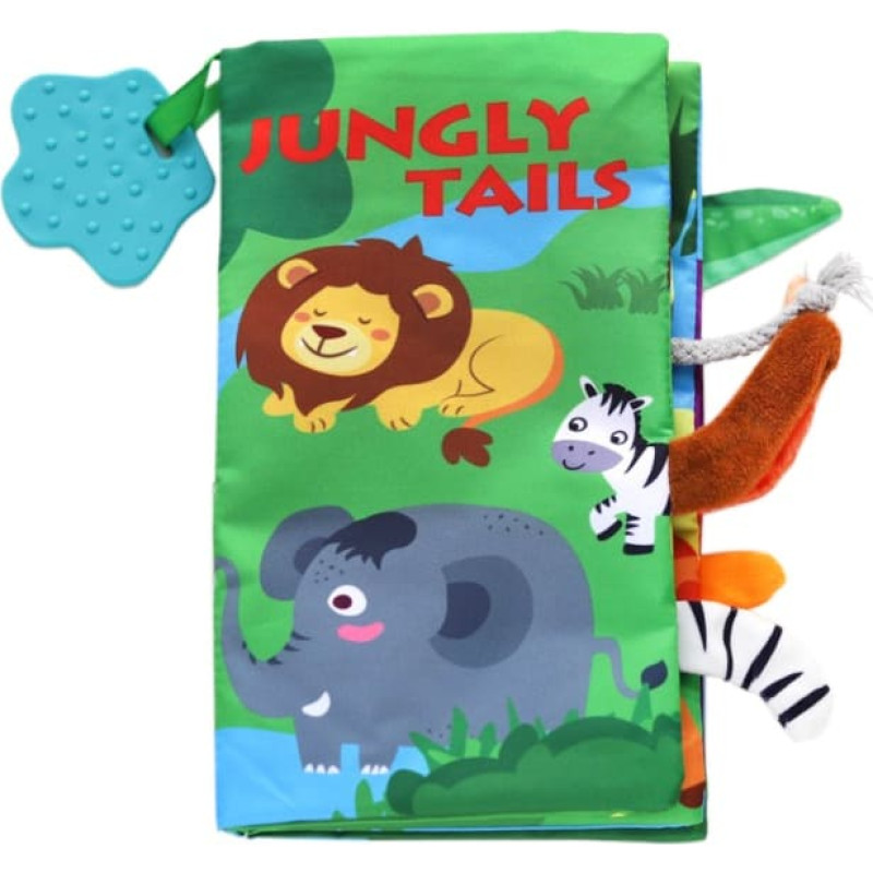 Educational cloth book with teether Jungly tails
