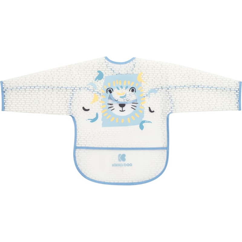 EVA long sleeve bib with crumb catcher Arty Blue