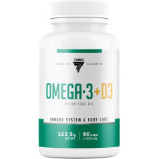 Trec Rasvhapped lisandiga TREC OMEGA 3 + D3  90 kapslit