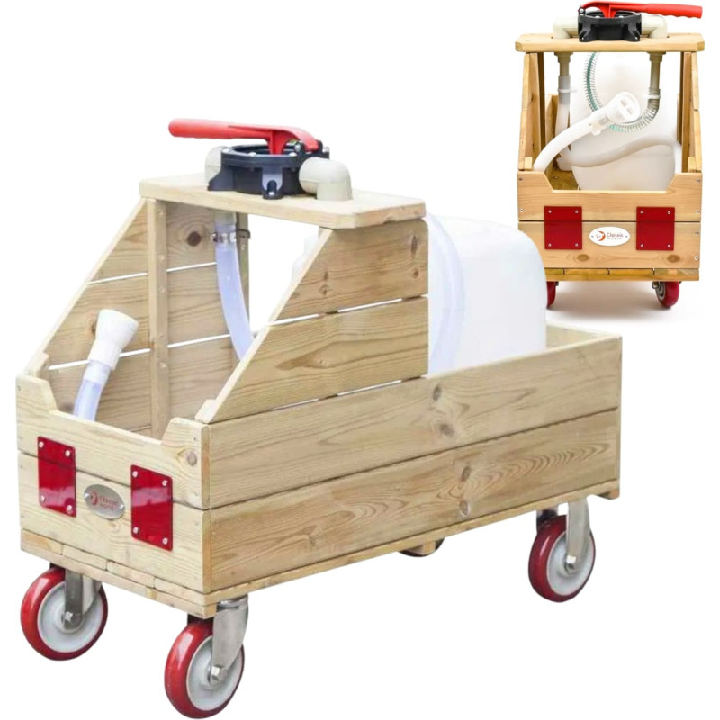 Classic World Edu Drewniany Wózek na Wodę do Podlewania + Wąż