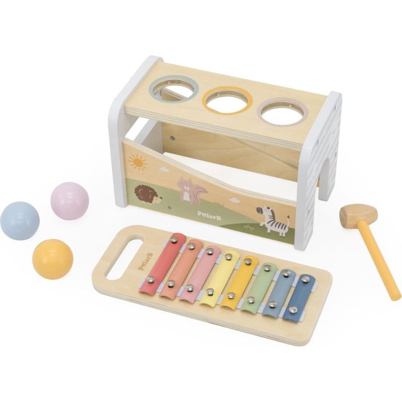 Viga medinis žaislas Pounding Bench & Xylophone