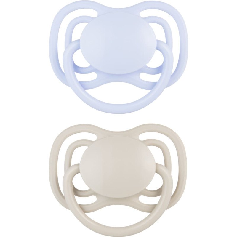 Canpol Babies CANPOL 23/227 Smoczek uspokajający silikonowy symetryczny 18+m Dental Air 2szt. niebieski