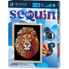 Kitfix DIY „Sequin Art“ mėlynasis rinkinys „Liūtas“