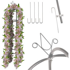 Dārza lapene kolonnas kolonnas zvanu rožu statīvs kāpšanas ziedi metāla 195 cm