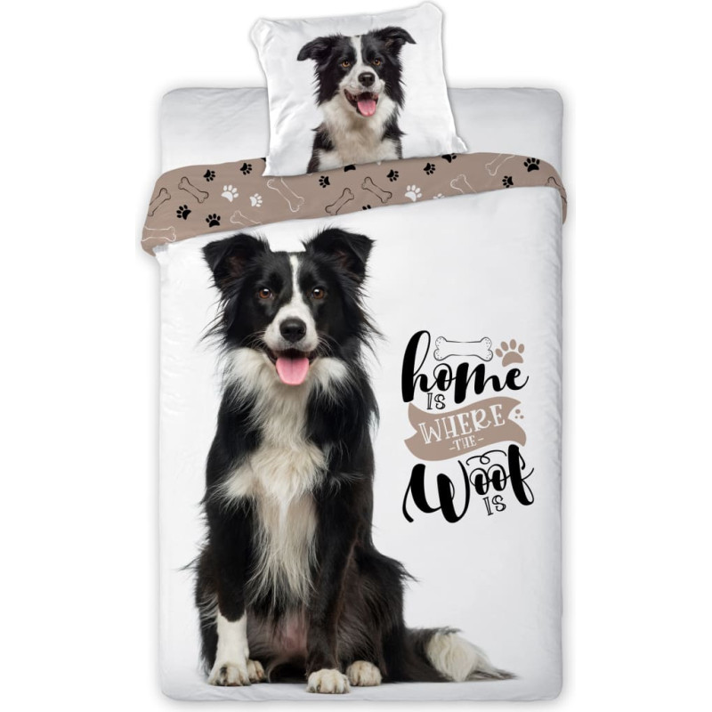 POŚCIEL KPL. BEST FRIENDS 022 BORDER COLLIE 160X200+70X80 BAW.MŁ.