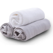 Babymatex Diaper - SET - TB0488/42 - MUSLIN - dwo-layer - size 70x80 cm  - GREY