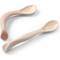 Babyono plastic spoons for babies 2 pcs beige pink 1066/06
