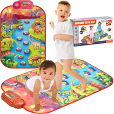 Woopie Duża Mata Muzyczna Pianino XL Dinozaury Interaktywna