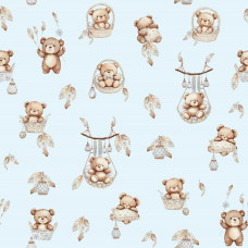 Ankras Bumpper - 360 cm - BEAR in BASKET - BLUE