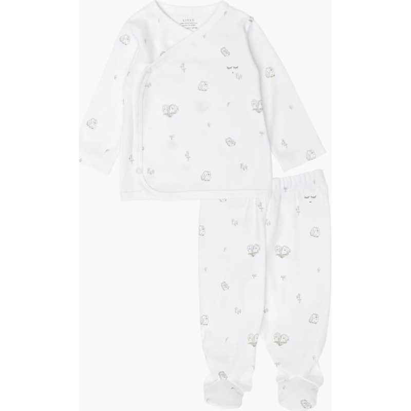 Livly Clothing Kimono kostīms Livly Owls Kimono Set Owls/White