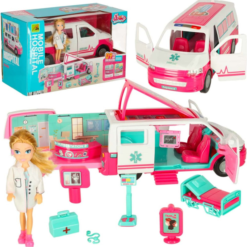 Aksesuarai lėlių greitosios pagalbos mobiliajai ligoninei