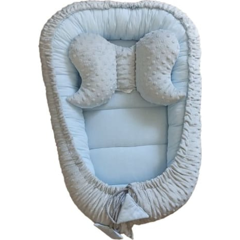 Duet Baby Cocoon - 696 - with pillow - MINKY - BLUE