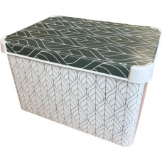 Curver dėžė su dangčiu Deco Stockholm L, 39,5 × 29,5 × 23,5 cm, „Green Leaves“
