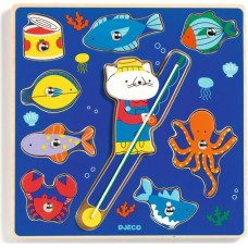 Djeco Medinė dėlionė - Žvejybos žaidimas - Spalvos