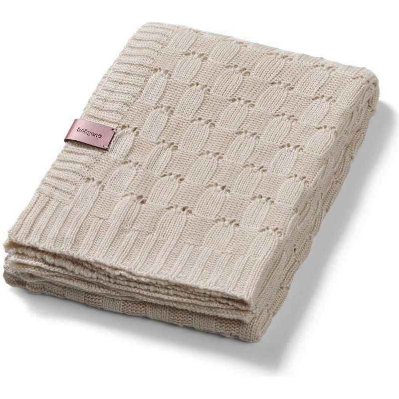 Babyono bamboo knitted blanket beige 1479/03