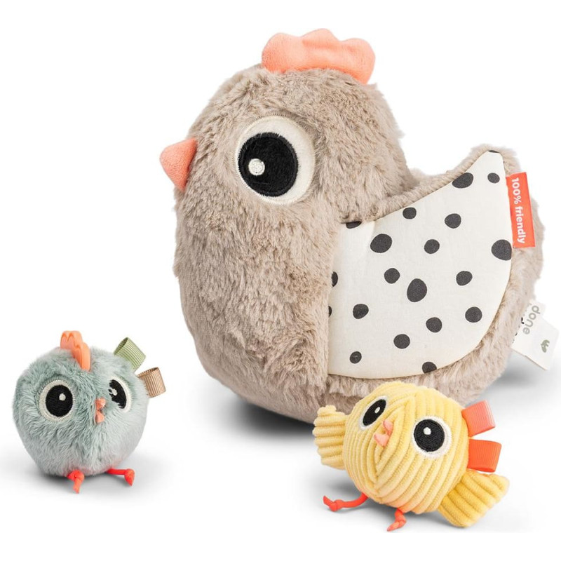 Done By Deer lavinamasis žaislas Hide&Seek Clucky Sand