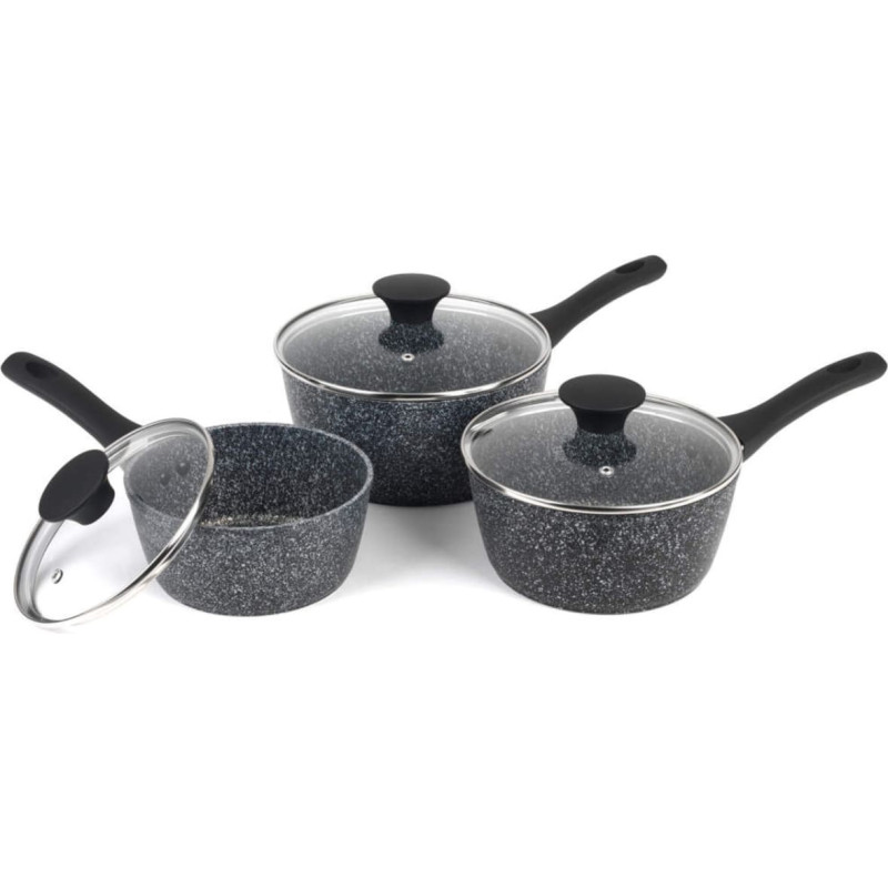 Salter BW11460BRMFO Megastone Thermo Collar 3-Piece Saucepan Set - 16/18/20cm