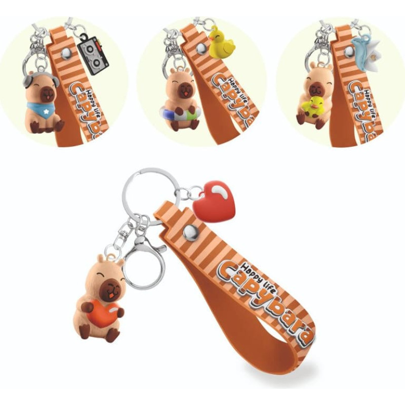 Trendhaus Raktų pakabukas - Kapibara (1 vnt., 4 dizainai)