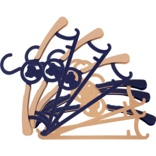 Ordinett Drēbju pakaramie bērniem 6 gab. plastmasas Teddy Bear 37x1,2x17cm asorti