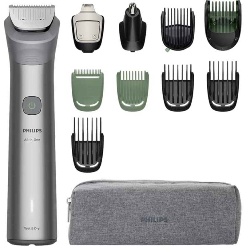 Philips Multigroom Series 5000 universalus trimeris veidui, plaukams ir kūnui, pilkas – MG5941/15