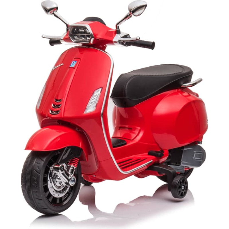 KIKKABOO Įkraunamas vaikiškas motoroleris Licensed Vespa Sprint Racing Sixties Red