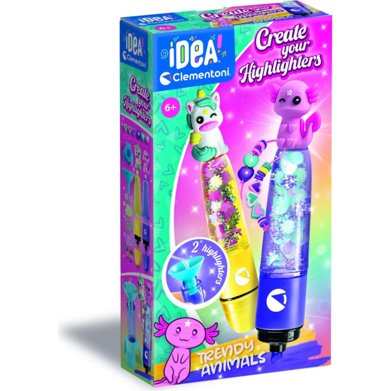 Clementoni IDEA mini marķieru izgatavo&scaron;anas komplekts Axolotl and Unicorn, 18874