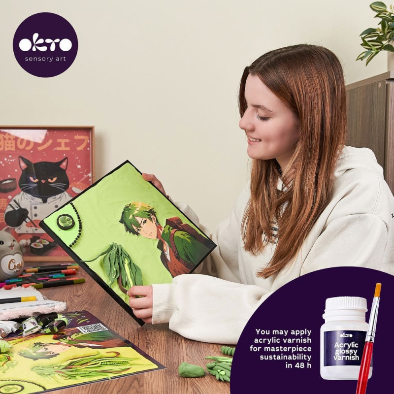 Okto Kūrybinis rinkinys Modelino rinkinys - 3D tapyba MANGA Žemė (29*29 cm)