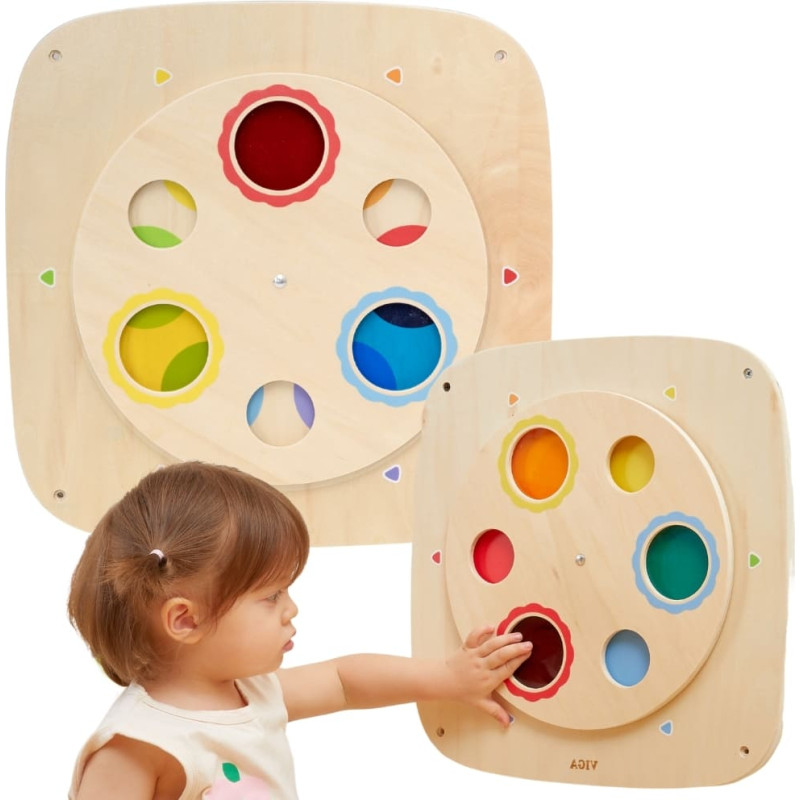 Viga Drewniana Tablica Manipulacyjna Sensoryczna Mieszanie Kolor&oacute;w