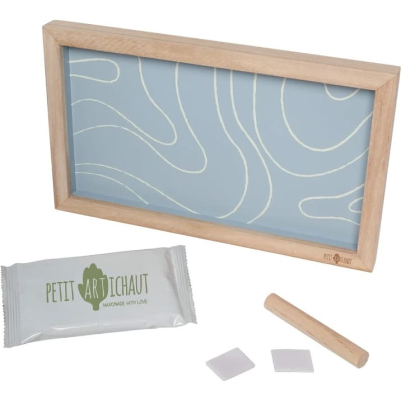 Petit Artichaut 2 PRINTS FRAME - BLUE ABSTRACT