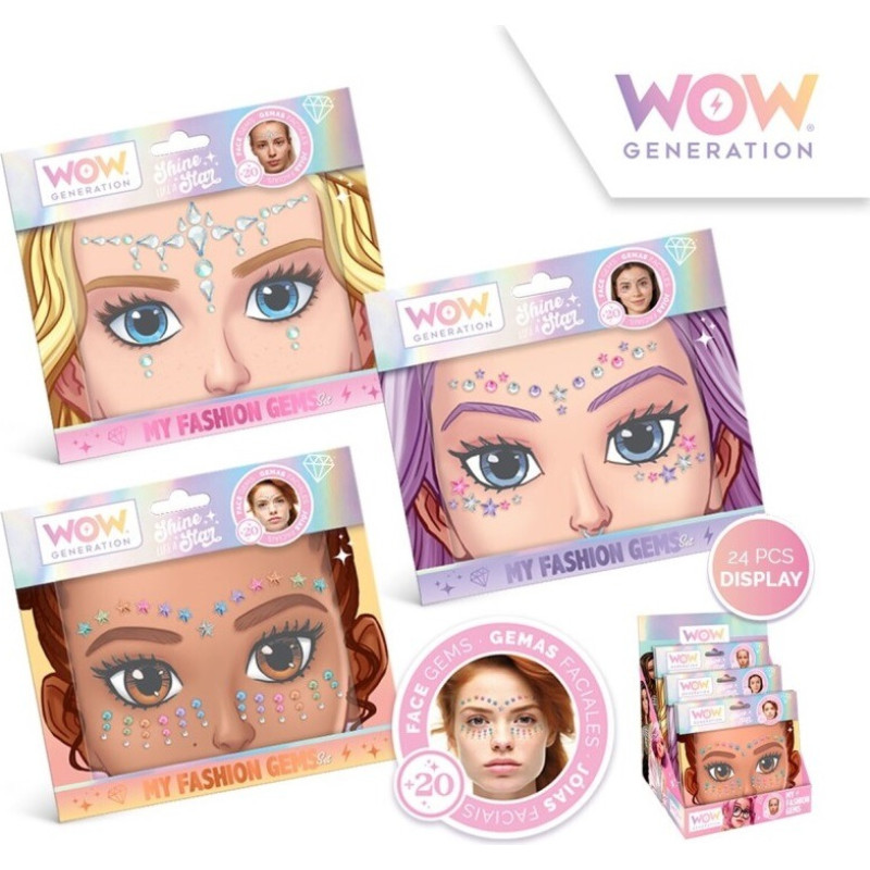 Kids Euroswan - Akcesoria Licencyjne WOW GENERATION FACIAL GEMS