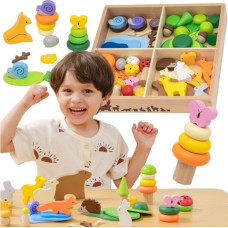 Viga 44819 Drewniane Klocki Leśne Opowieści