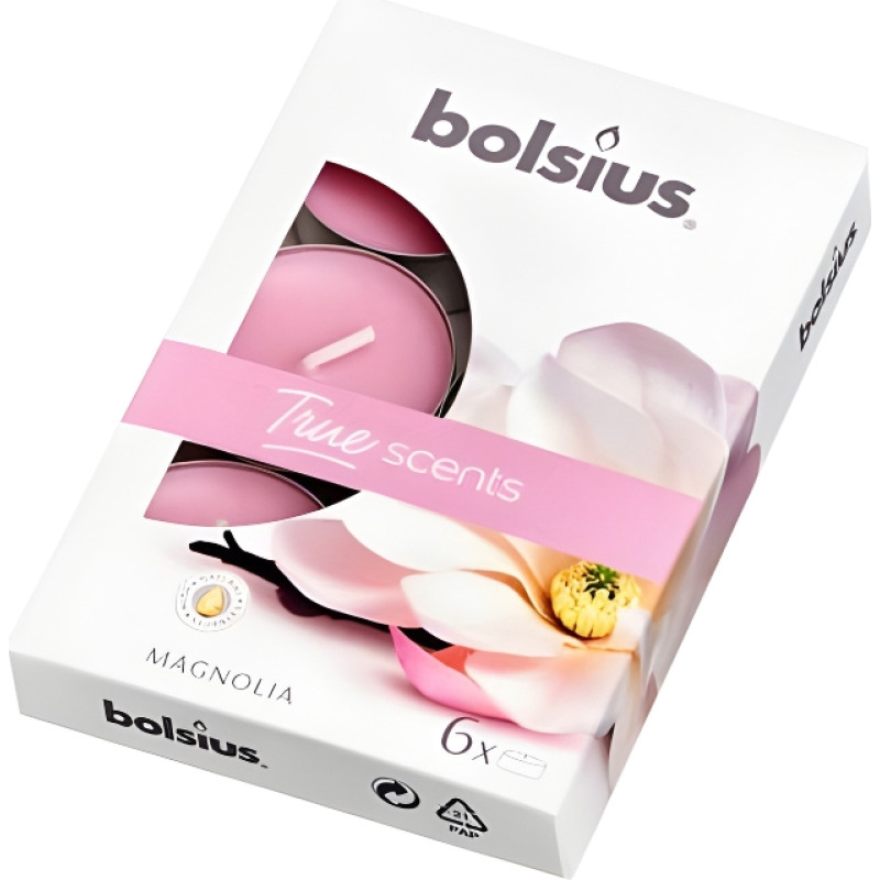 Bolsius Tējas sveces arom. 6 gab.True Scents magnolia