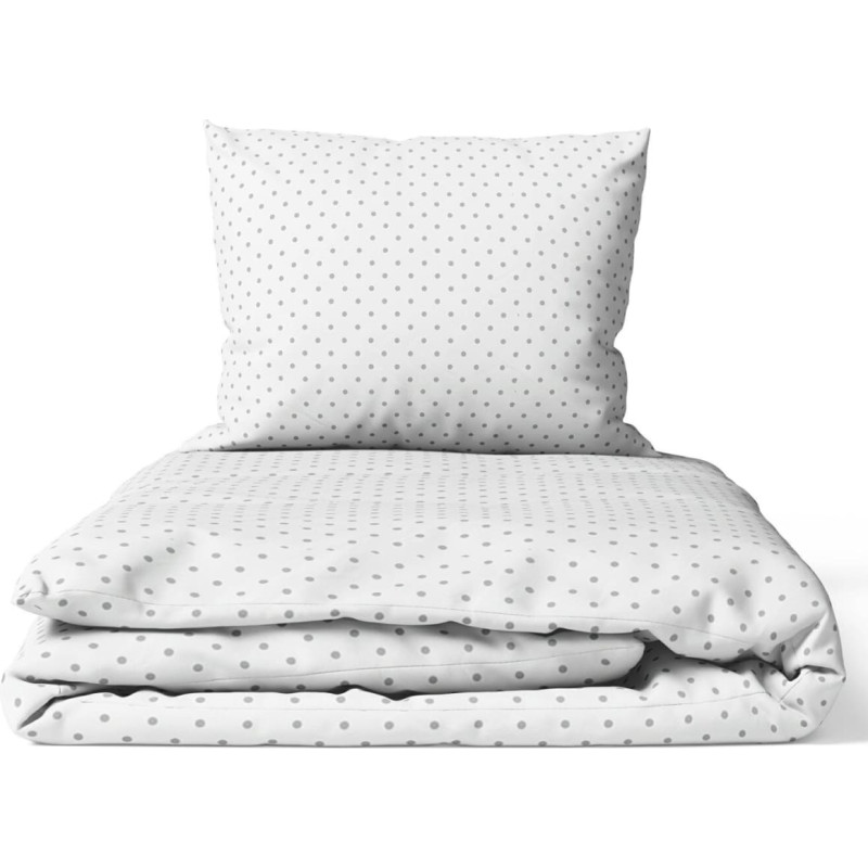 Ankras 2pcs bedding set 35/100 40/60 grey dots white