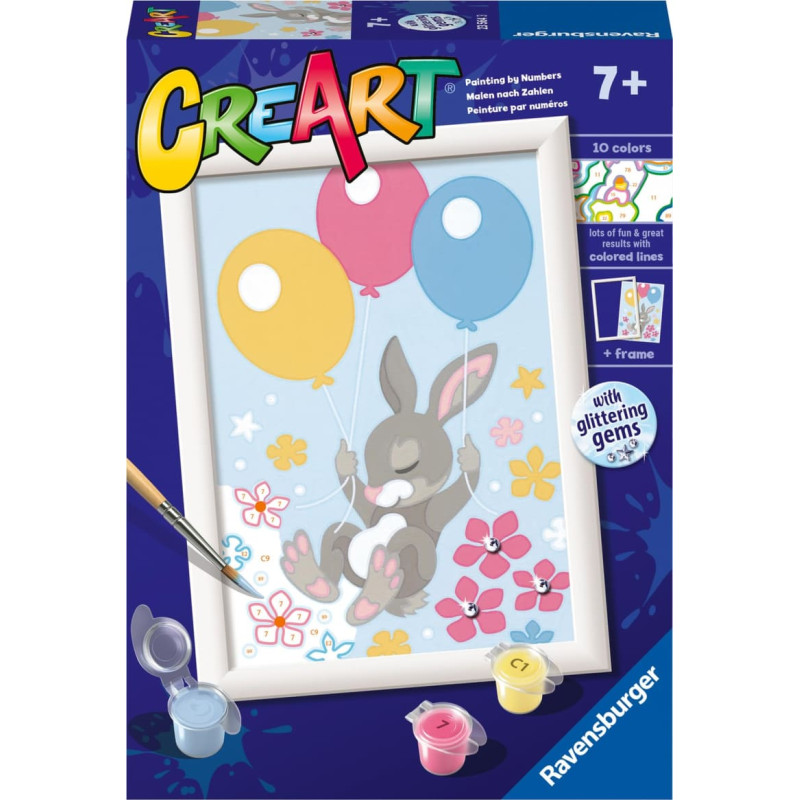 Ravensburger Paint by numbers CreArt Rabbit with Balloons