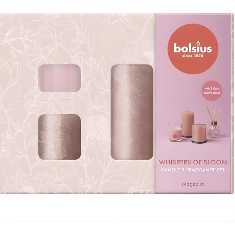 Bolsius Dāvanu komplekts Home Sweet Home magnolia