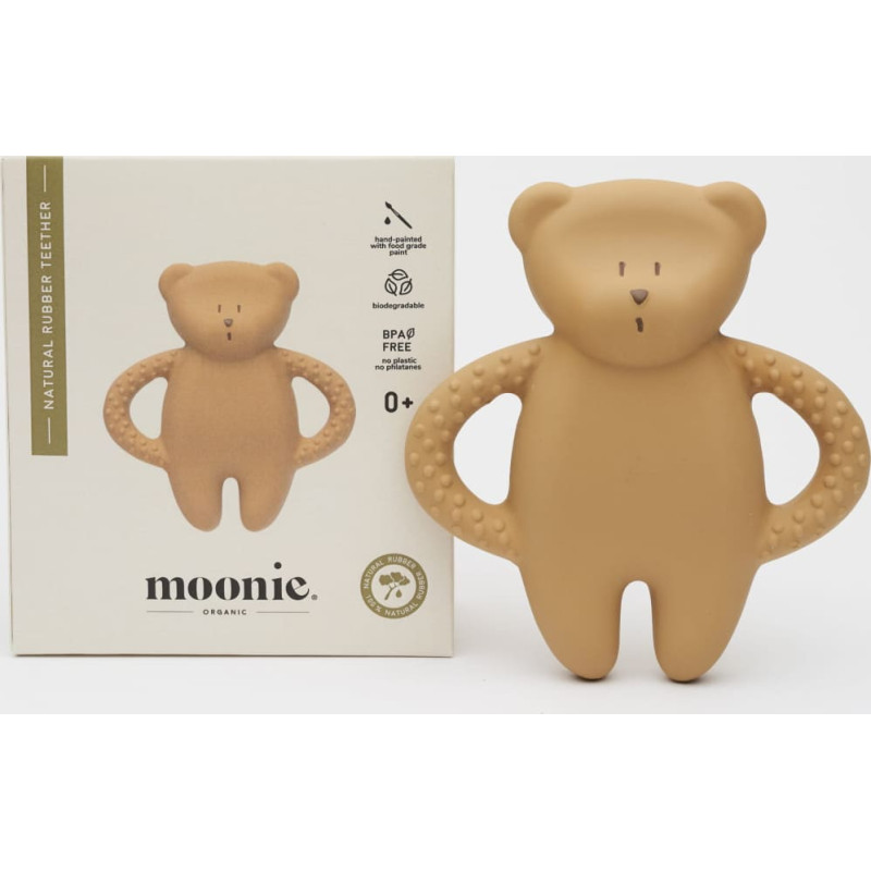 Moonie Natural Rubber Teether Cappuccino