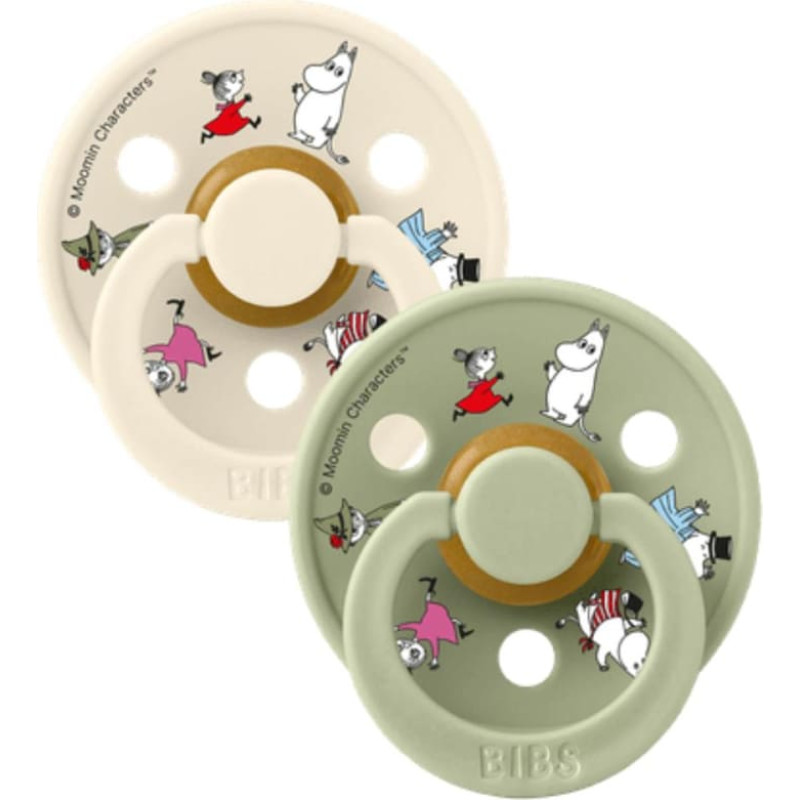 Bibs x Moomin &ndash; Colour Round Friends - Ivory Mix 6-18m 2pcs