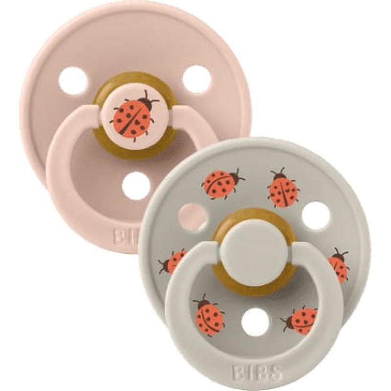Bibs Studio Collection Colour Round &ndash; Urban Garden Ladybug Blush Mix 18m+ 2pcs