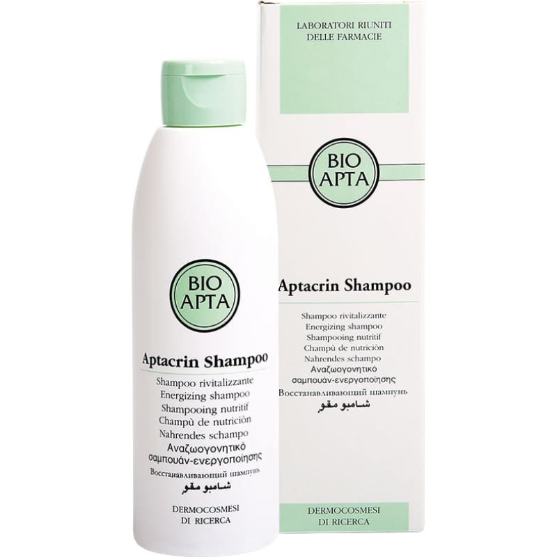 Bioapta Aptacrin shampoo (bezsulfātu &scaron;ampūns bojātiem matiem pH 5,5) 200 ml
