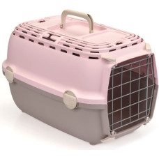 Stefanplast Transportē&scaron;anas būris Horizon 1 ar metāla durvīm 48x32x30cm rozā/pelēks