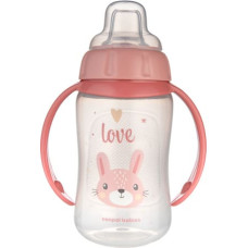 Canpol 56/512 Kubek treningowy z miękkim ustnikiem 320 ml CUTE ANIMALS pink2
