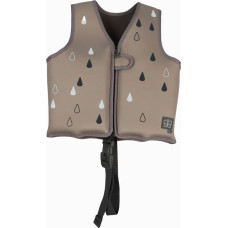 Bbl&uuml;v N&auml;j Children's Swim Vest with SPF50 & Removable Float Panels, Color SAND &ndash; Size MEDIUM (3&ndash;6 years)