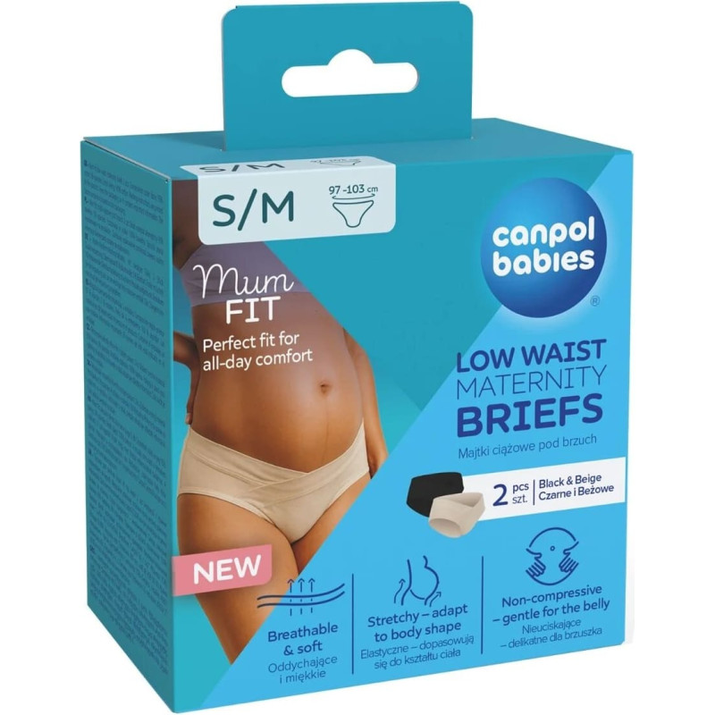 Canpol 78/018 Mum fit majtki ciążowe pod brzuch rozmiar S/M 2 szt.